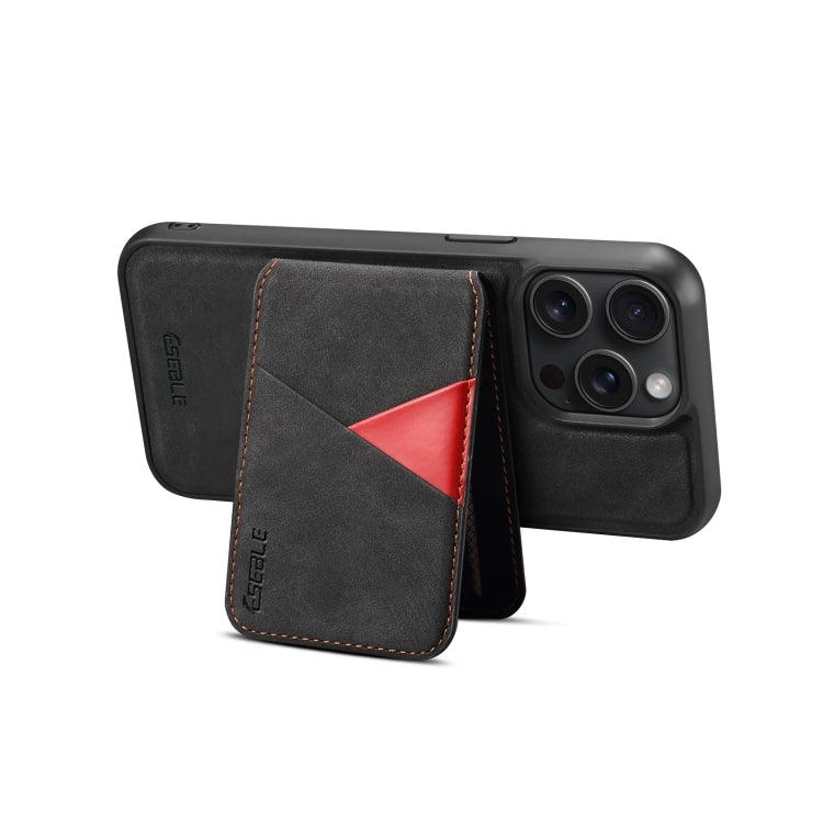 For iPhone 16 Pro ESEBLE E2 Retro Texture Card Slots MagSafe RFID Leather Case(Black) - free shipping - PMC Jewellery - Order now!