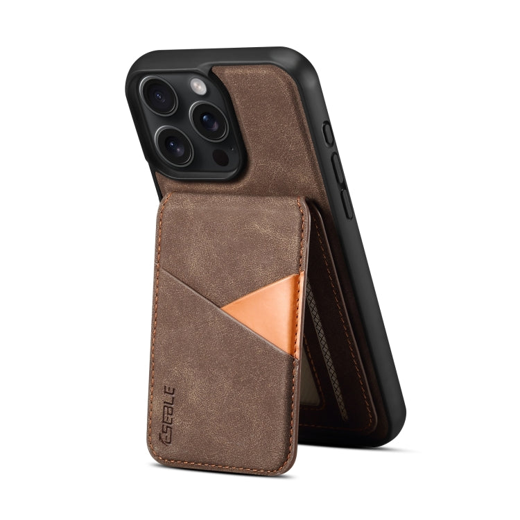 For iPhone 16 Pro ESEBLE E2 Retro Texture Card Slots MagSafe RFID Leather Case(Coffee) - free shipping - PMC Jewellery - Order now!
