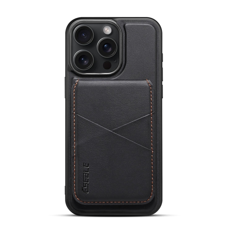 For iPhone 16 ESEBLE E3 Plain Texture Card Slots MagSafe RFID Leather Case(Black) - iPhone 16 Cases by ESEBLE | Online Shopping South Africa | PMC Jewellery | Buy Now Pay Later Mobicred