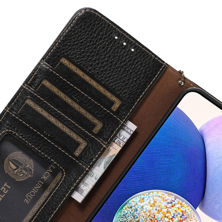 For Honor Play 60 Plus Genuine Leather Litchi Texture RFID Leather Phone Case(Black) - free shipping - PMC TechLife - Order now!