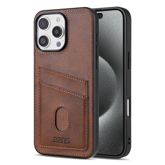 For iPhone 16 Pro Max AZNS K1 Series Card Slot Business Phone Case(Brown) - iPhone 16 Pro Max Cases by AZNS | Online Shopping South Africa | PMC Jewellery | Buy Now Pay Later Mobicred