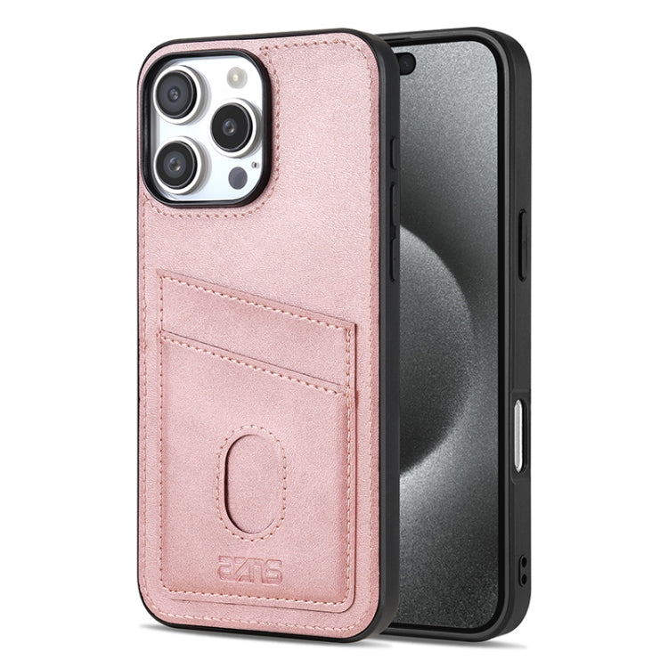 For iPhone 16 Pro AZNS K1 Series Card Slot Business Phone Case(Pink) - iPhone 16 Pro Cases by AZNS | Online Shopping South Africa | PMC Jewellery | Buy Now Pay Later Mobicred