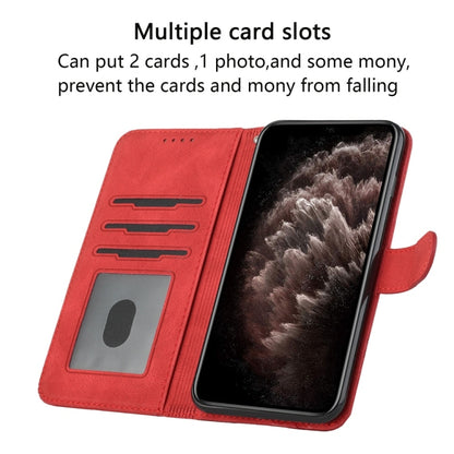 For Samsung Galaxy S25 5G Cubic Skin Feel Flip Leather Phone Case(Red) - Galaxy S25 5G Cases by PMC Jewellery | Online Shopping South Africa | PMC Jewellery | Buy Now Pay Later Mobicred