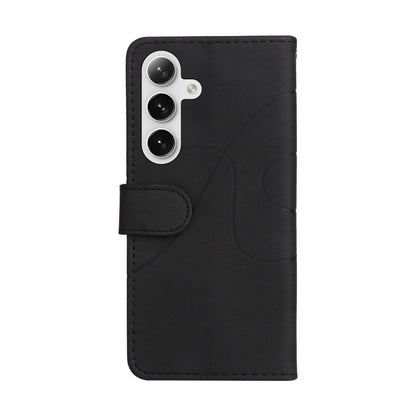 For Samsung Galaxy S25+ / S24+ 5G Dual-color Splicing Flip Leather Phone Case(Black) - Galaxy S25+ 5G Cases by PMC Jewellery | Online Shopping South Africa | PMC Jewellery | Buy Now Pay Later Mobicred