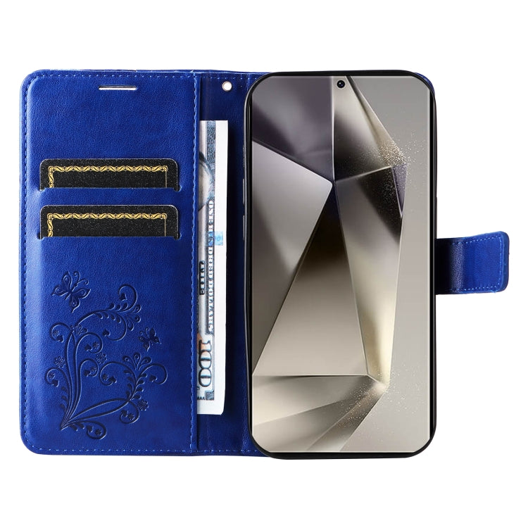 For Samsung Galaxy S25 Ultra 5G 3D Butterfly Embossed Pattern Flip Leather Phone Case(Blue) - free shipping - PMC Jewellery - Order now!