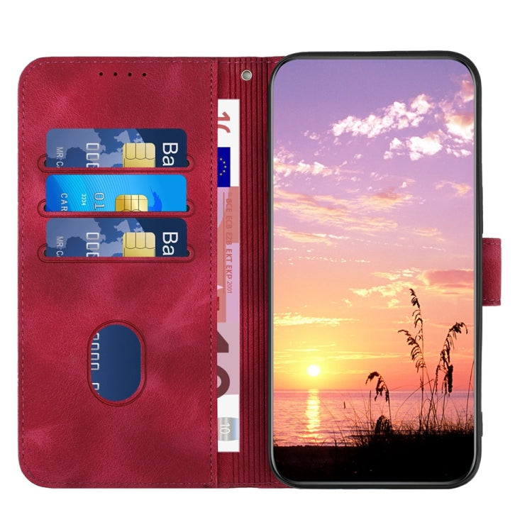 For Samsung Galaxy S25 5G YX0060 Elephant Head Embossed Phone Leather Case with Lanyard(Rose Red) - Galaxy S25 5G Cases by PMC Jewellery | Online Shopping South Africa | PMC Jewellery | Buy Now Pay Later Mobicred