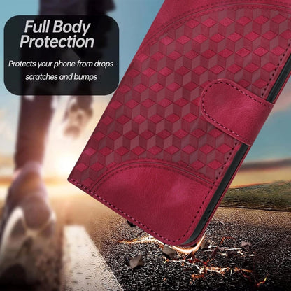 For Samsung Galaxy S25 5G YX0060 Elephant Head Embossed Phone Leather Case with Lanyard(Rose Red) - Galaxy S25 5G Cases by PMC Jewellery | Online Shopping South Africa | PMC Jewellery | Buy Now Pay Later Mobicred