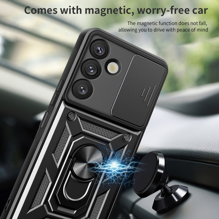 For Samsung Galaxy S25+ 5G Sliding Camera Cover Design TPU+PC Phone Case(Black) - Galaxy S25+ 5G Cases by PMC Jewellery | Online Shopping South Africa | PMC Jewellery | Buy Now Pay Later Mobicred