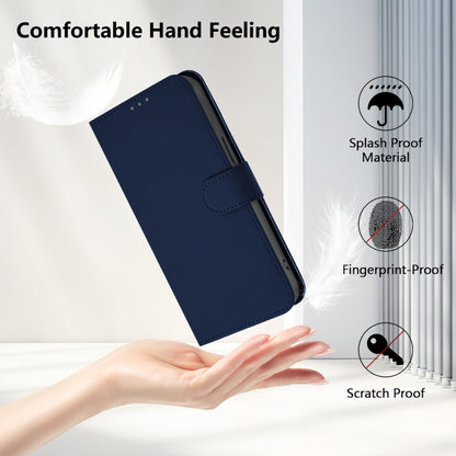 For Ulefone Note 14 Skin Feel Solid Color Leather Phone Case with Lanyard(Navy Blue) - Ulefone Cases by PMC Jewellery | Online Shopping South Africa | PMC Jewellery | Buy Now Pay Later Mobicred