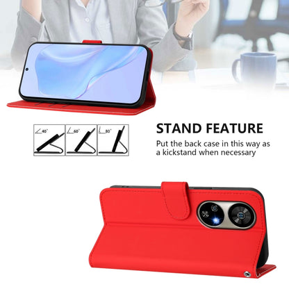 For Ulefone Note 17 Pro Skin Feel Solid Color Leather Phone Case with Lanyard(Red) - Ulefone Cases by PMC Jewellery | Online Shopping South Africa | PMC Jewellery | Buy Now Pay Later Mobicred