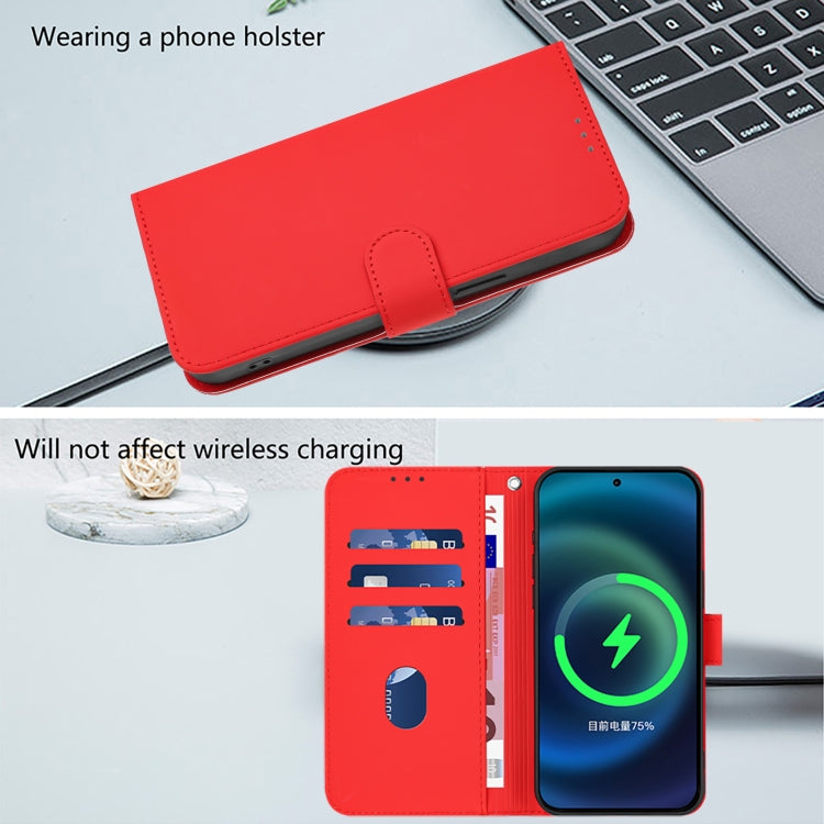 For Ulefone Note 17 Pro Skin Feel Solid Color Leather Phone Case with Lanyard(Red) - Ulefone Cases by PMC Jewellery | Online Shopping South Africa | PMC Jewellery | Buy Now Pay Later Mobicred