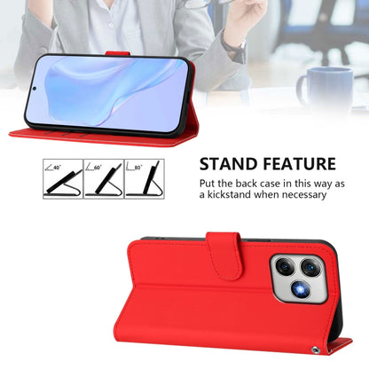 For Ulefone Note 18 Ultra Skin Feel Solid Color Leather Phone Case with Lanyard(Red) - Ulefone Cases by PMC Jewellery | Online Shopping South Africa | PMC Jewellery | Buy Now Pay Later Mobicred