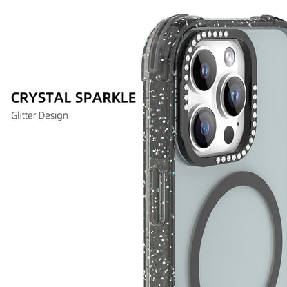 For iPhone 16 Pro Max Mutural Blink Series Glitter Edge MagSafe Magnetic Phone Case(Orange) - iPhone 16 Pro Max Cases by Mutural | Online Shopping South Africa | PMC Jewellery | Buy Now Pay Later Mobicred