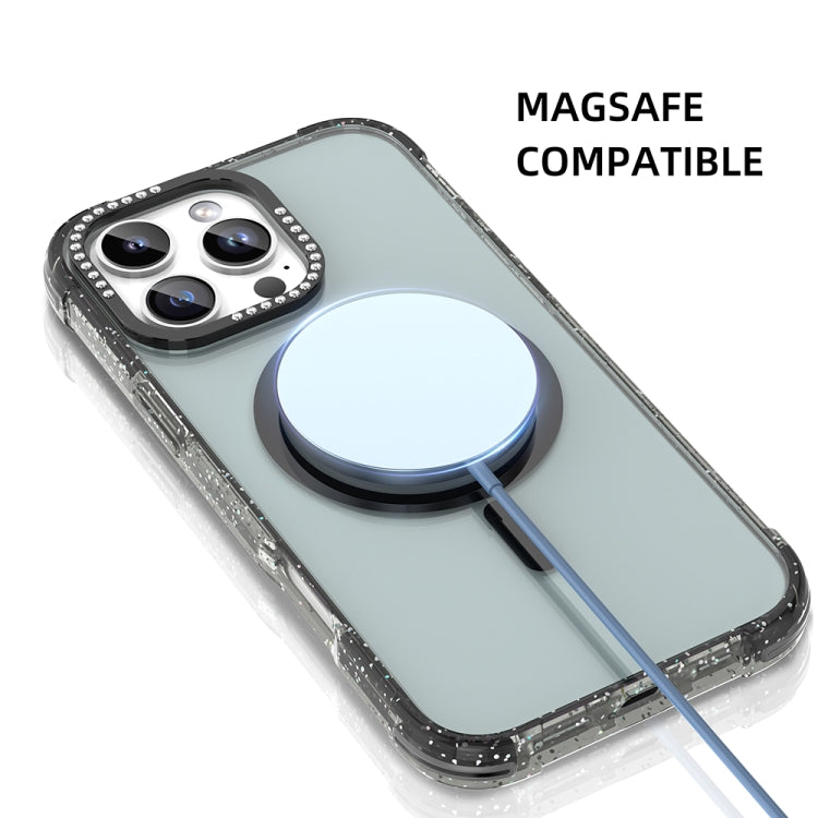 For iPhone 16 Pro Mutural Blink Series Glitter Edge MagSafe Magnetic Phone Case(Blue) - iPhone 16 Pro Cases by Mutural | Online Shopping South Africa | PMC Jewellery | Buy Now Pay Later Mobicred