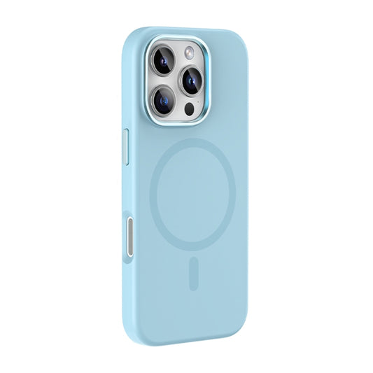 For iPhone 16 Pro Max Mutural Karen Series Liquid Silicone MagSafe Magnetic Phone Case(Sky Blue) - iPhone 16 Pro Max Cases by Mutural | Online Shopping South Africa | PMC Jewellery | Buy Now Pay Later Mobicred