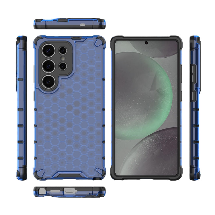 For Samsung Galaxy S25 Ultra 5G Honeycomb Shockproof Phone Case(Blue) - free shipping - PMC Jewellery - Order now!