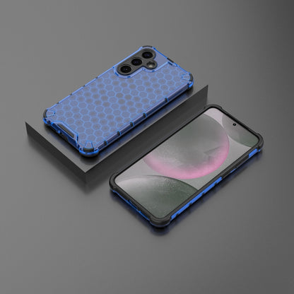 For Samsung Galaxy S25 5G Honeycomb Shockproof Phone Case(Blue) - Galaxy S25 5G Cases by PMC Jewellery | Online Shopping South Africa | PMC Jewellery | Buy Now Pay Later Mobicred