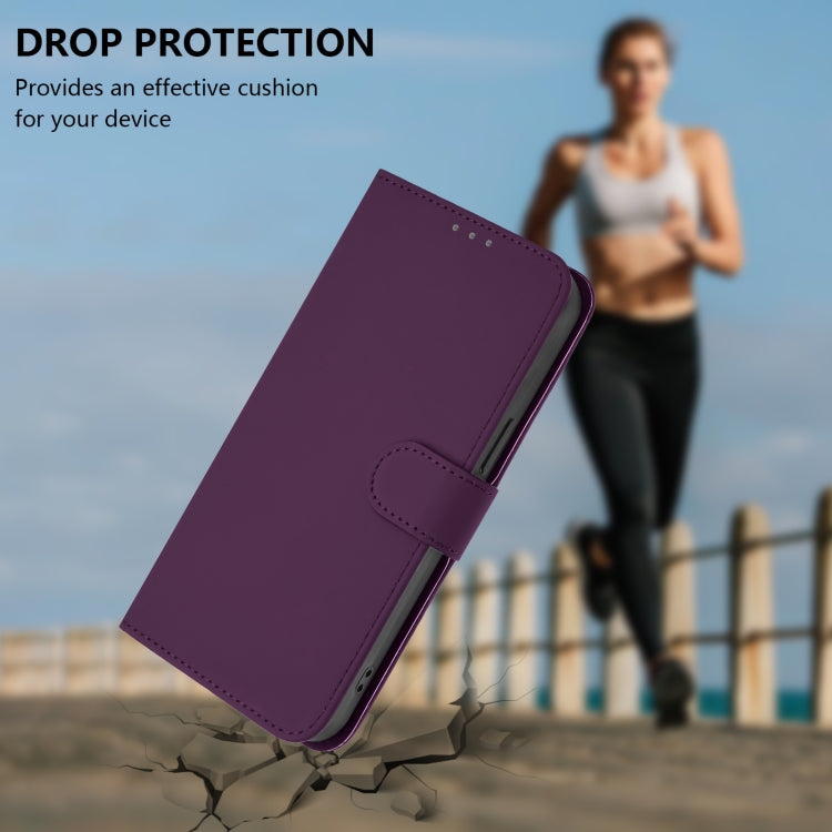 For Huawei Pura 70 Skin Feel Solid Color Leather Phone Case with Lanyard(Violet) - Huawei Cases by PMC Jewellery | Online Shopping South Africa | PMC Jewellery | Buy Now Pay Later Mobicred