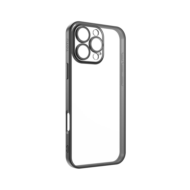 For iPhone 16 Pro TOTU PC-2 Soft Jane Series Electroplated TPU Phone Case with Lens Film(Black) - iPhone 16 Pro Cases by TOTUDESIGN | Online Shopping South Africa | PMC Jewellery | Buy Now Pay Later Mobicred