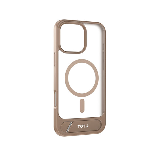 For iPhone 16 Pro TOTU PC-25 Skin Feel MagSafe Magnetic Stand Phone Case(Gold) - iPhone 16 Pro Cases by TOTUDESIGN | Online Shopping South Africa | PMC Jewellery | Buy Now Pay Later Mobicred