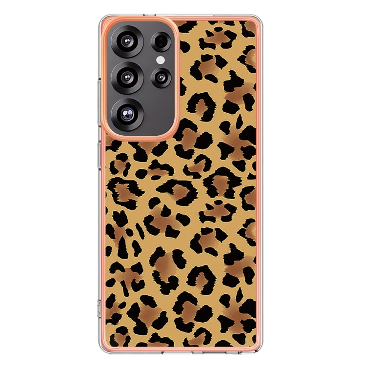 For Samsung Galaxy S25 Ultra 5G Electroplating Marble Dual-side IMD Phone Case(Leopard Print) - Galaxy S25 Ultra 5G Cases by PMC Jewellery | Online Shopping South Africa | PMC Jewellery | Buy Now Pay Later Mobicred