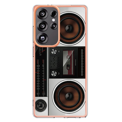 For Samsung Galaxy S25 Ultra 5G Electroplating Marble Dual-side IMD Phone Case(Retro Radio) - Galaxy S25 Ultra 5G Cases by PMC Jewellery | Online Shopping South Africa | PMC Jewellery | Buy Now Pay Later Mobicred