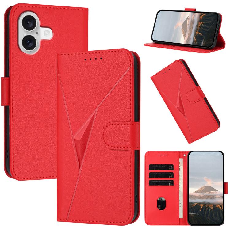 For iPhone 17 Triangle Pattern Buckle Clasp Leather Phone Case(Red) - free shipping - PMc TechLife - Order now!