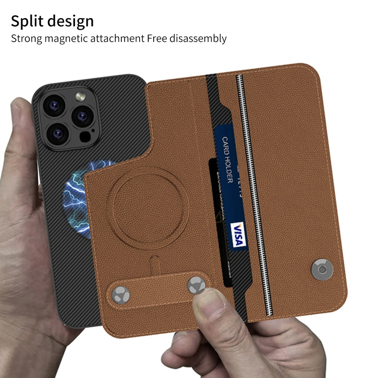 For iPhone 16 Pro Max GKK Detachable Flip Leather MagSafe Phone Case(Titanium Gray) - free shipping - PMC Jewellery - Order now!