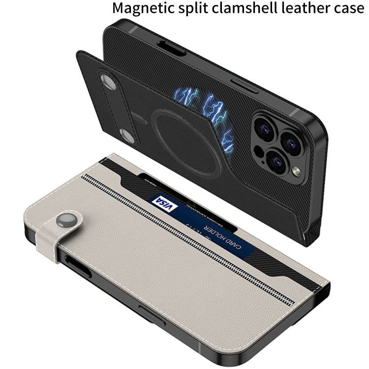 For iPhone 16 Pro Max GKK Detachable Flip Leather MagSafe Phone Case(Titanium Gray) - free shipping - PMC Jewellery - Order now!