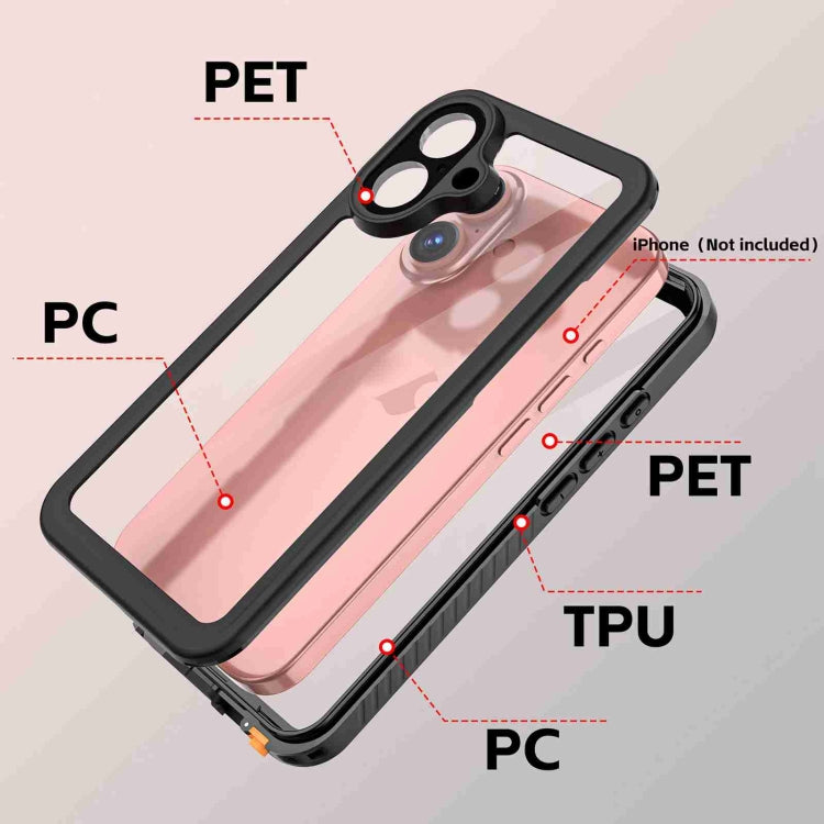 For iPhone 16 RedPepper IP68 Waterproof Triple-proof Phone Case(Black) - free shipping - PMC Jewellery - Order now!