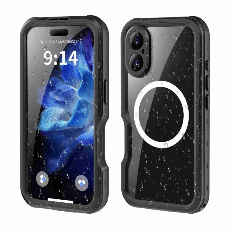 For iPhone 16 RedPepper IP68 Waterproof Triple-proof MagSafe Phone Case(Black) - free shipping - PMC Jewellery - Order now!