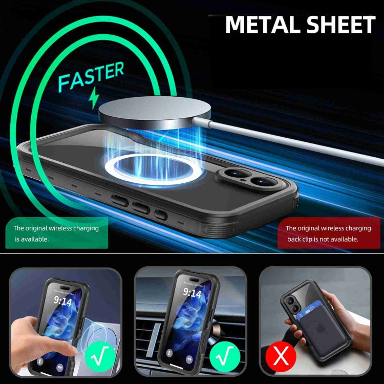 For iPhone 16 RedPepper IP68 Waterproof Triple-proof MagSafe Phone Case(Black) - free shipping - PMC Jewellery - Order now!