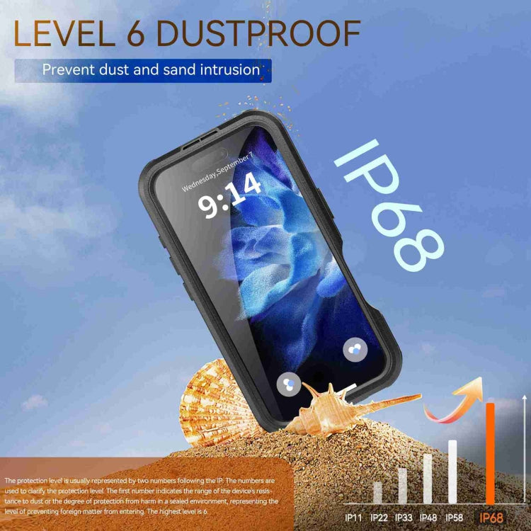 For iPhone 16 RedPepper IP68 Waterproof Triple-proof MagSafe Phone Case(Black) - free shipping - PMC Jewellery - Order now!