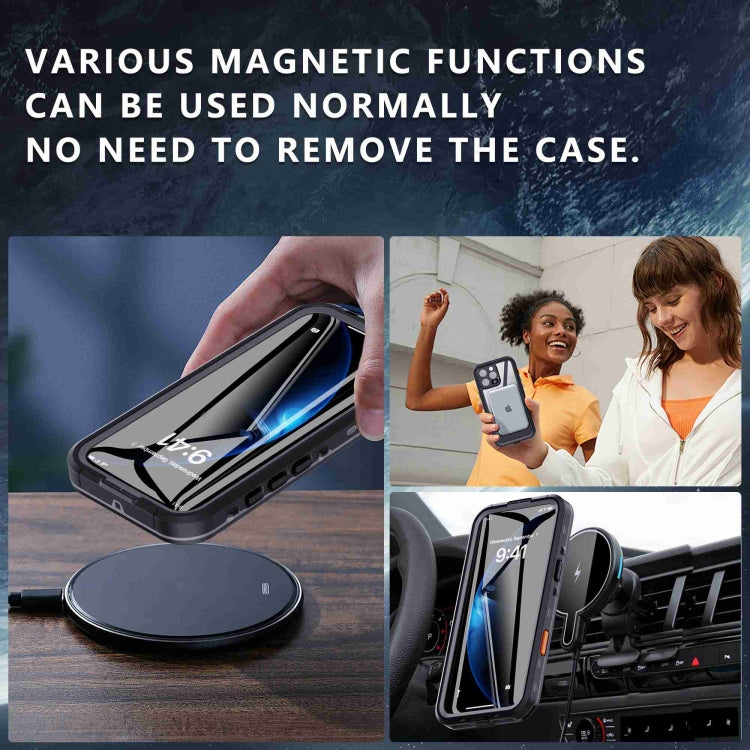 For iPhone 16 Pro RedPepper Transparent Dot IP68 Waterproof Triple-proof Phone Case(Black Dark Grey) - free shipping - PMC Jewellery - Order now!