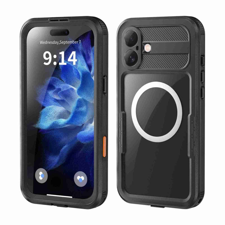 For iPhone 16 Plus RedPepper IP68 Waterproof Triple-proof MagSafe Phone Case(Black) - free shipping - PMC Jewellery - Order now!