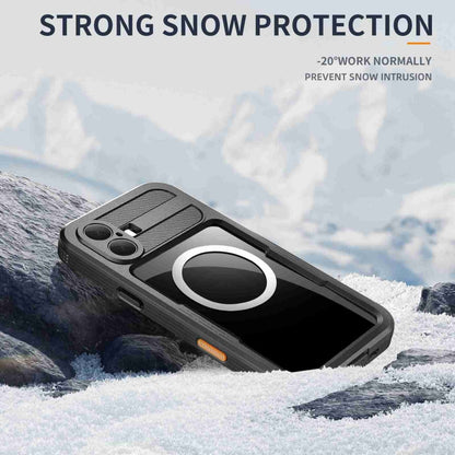 For iPhone 16 RedPepper IP68 Waterproof Triple-proof MagSafe Phone Case(Black) - iPhone 16 Cases by RedPepper | Online Shopping South Africa | PMC Jewellery | Buy Now Pay Later Mobicred