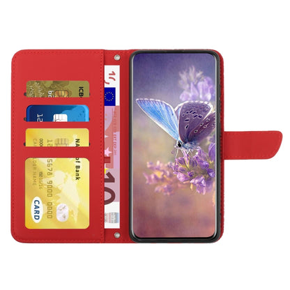 For Samsung Galaxy S25 Ultra 5G Skin Feel Butterfly Embossed Flip Leather Phone Case(Red) - Galaxy S25 Ultra 5G Cases by PMC Jewellery | Online Shopping South Africa | PMC Jewellery | Buy Now Pay Later Mobicred