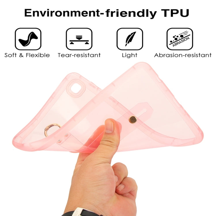 For Samsung Galaxy Tab S9 / S8 / S7 Wristband Holder PC Hybrid TPU Soft Tablet Case(Pink) - Galaxy Tab S9 Cases by PMC Jewellery | Online Shopping South Africa | PMC Jewellery | Buy Now Pay Later Mobicred