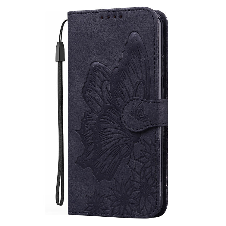 For Samsung Galaxy S25 5G Retro Skin Feel Butterflies Embossing Horizontal Flip Leather Phone Case(Black) - Galaxy S25 5G Cases by PMC Jewellery | Online Shopping South Africa | PMC Jewellery | Buy Now Pay Later Mobicred