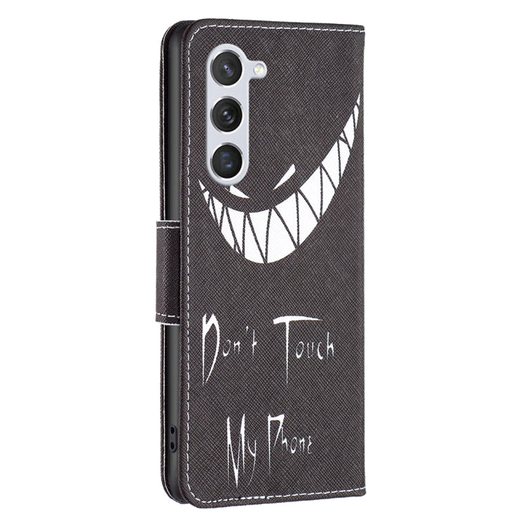 For Samsung Galaxy S25 5G Colored Drawing Pattern Leather Phone Case(Smirk) - Galaxy S25 5G Cases by PMC Jewellery | Online Shopping South Africa | PMC Jewellery | Buy Now Pay Later Mobicred