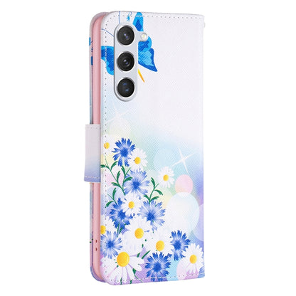 For Samsung Galaxy S25 5G Colored Drawing Pattern Leather Phone Case(Butterfly Love) - Galaxy S25 5G Cases by PMC Jewellery | Online Shopping South Africa | PMC Jewellery | Buy Now Pay Later Mobicred