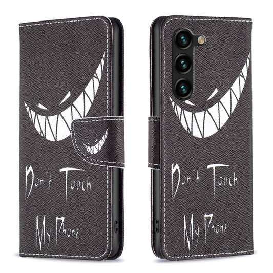 For Samsung Galaxy S25+ 5G Colored Drawing Pattern Leather Phone Case(Smirk) - Galaxy S25+ 5G Cases by PMC Jewellery | Online Shopping South Africa | PMC Jewellery | Buy Now Pay Later Mobicred