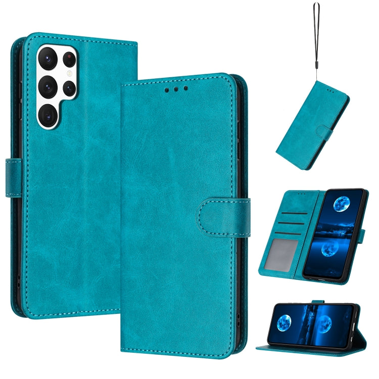 For Samsung Galaxy S25 Ultra 5G Solid Calf Texture Flip Leather Phone Case(Green) - Galaxy S25 Ultra 5G Cases by PMC TechLife | Online Shopping South Africa | PMC TechLife | Buy Now Pay Later Mobicred