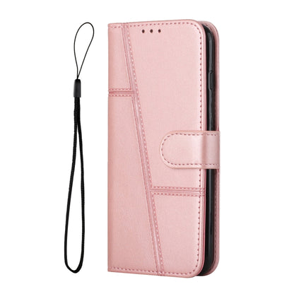 For Samsung Galaxy S25+ / S24+ 5G Stitching Calf Texture Buckle Leather Phone Case(Rose Gold) - Galaxy S25+ 5G Cases by PMC Jewellery | Online Shopping South Africa | PMC Jewellery | Buy Now Pay Later Mobicred