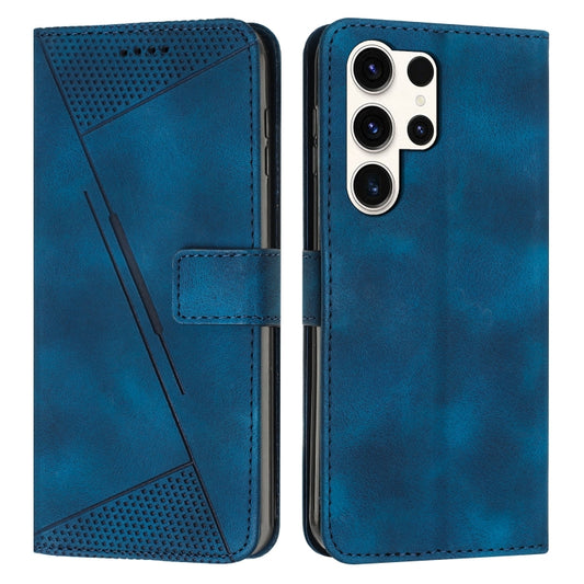 For Samsung Galaxy S25 Ultra 5G Dream Triangle Leather Phone Case with Long Lanyard(Blue) - Galaxy S25 Ultra 5G Cases by PMC Jewellery | Online Shopping South Africa | PMC Jewellery | Buy Now Pay Later Mobicred