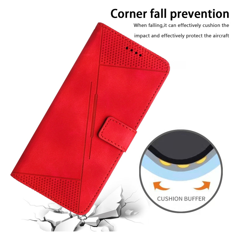 For Samsung Galaxy S25+ / S24+ 5G 5G Dream Triangle Leather Phone Case with Long Lanyard(Red) - Galaxy S25+ 5G Cases by PMC Jewellery | Online Shopping South Africa | PMC Jewellery | Buy Now Pay Later Mobicred