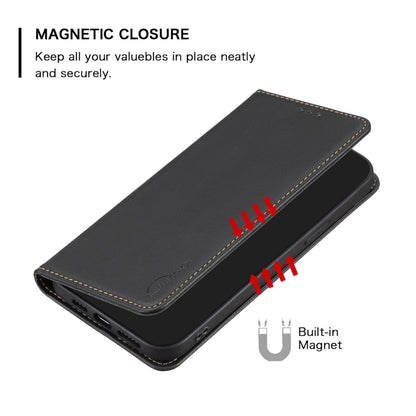 For Samsung Galaxy S25 Ultra 5G Magnetic Leather Phone Case(Black) - Galaxy S25 Ultra 5G Cases by PMC Jewellery | Online Shopping South Africa | PMC Jewellery | Buy Now Pay Later Mobicred