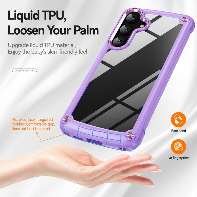 For Samsung Galaxy S25 5G TPU + PC Lens Protection Phone Case(Purple) - Galaxy S25 5G Cases by PMC Jewellery | Online Shopping South Africa | PMC Jewellery | Buy Now Pay Later Mobicred