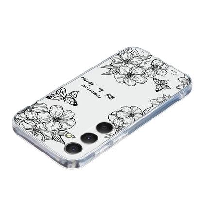 For Samsung Galaxy S25 5G Colorful Painting Pattern TPU Phone Case(Butterfly Flower) - Galaxy S25 5G Cases by PMC Jewellery | Online Shopping South Africa | PMC Jewellery | Buy Now Pay Later Mobicred