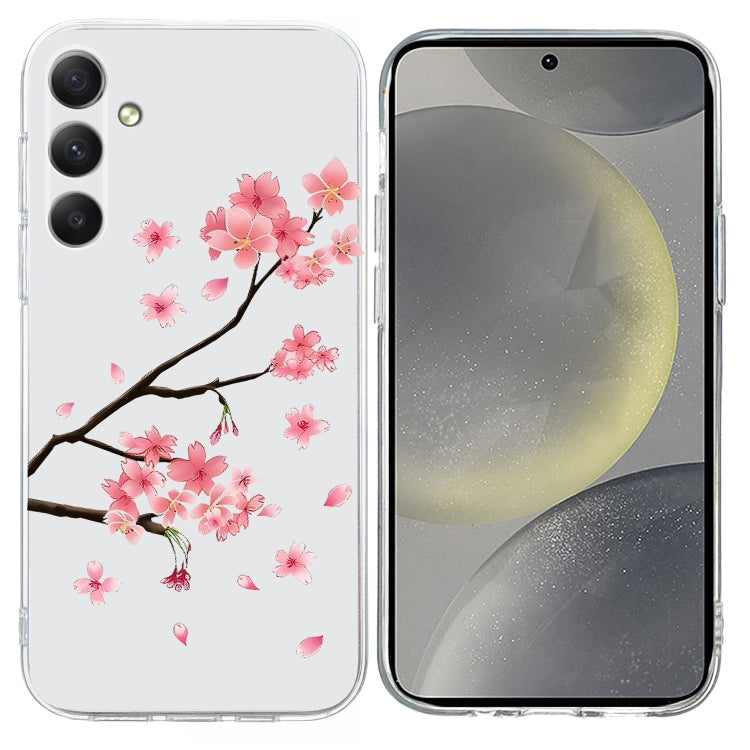 For Samsung Galaxy S25 5G Colorful Painting Pattern TPU Phone Case(Plum Blossom) - Galaxy S25 5G Cases by PMC Jewellery | Online Shopping South Africa | PMC Jewellery | Buy Now Pay Later Mobicred